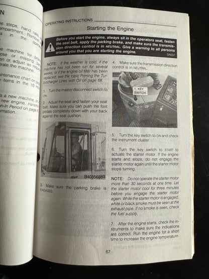 Case 721 Loader Operator's manual Bur 9-15991 - physical product