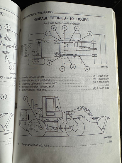 Case 721 Loader Operator's manual Bur 9-15991 - physical product
