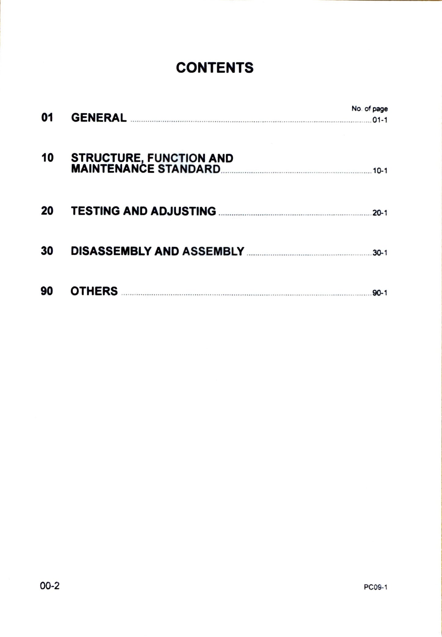 Komatsu Shop Manual PC09-1 SEBM026103 - digital version
