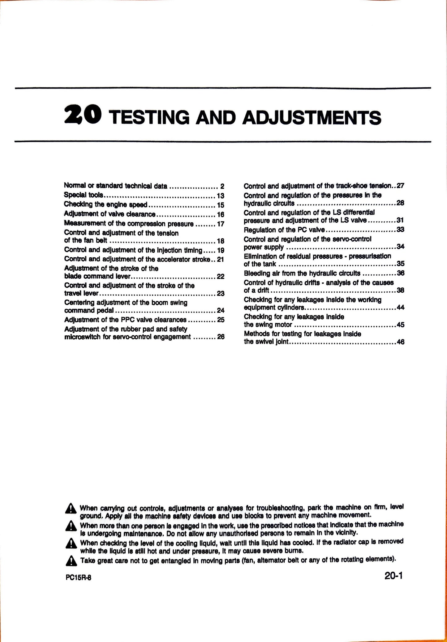 Komatsu PC15R-8 hydraulic excavator Shop Manual - digital version WEBM002800