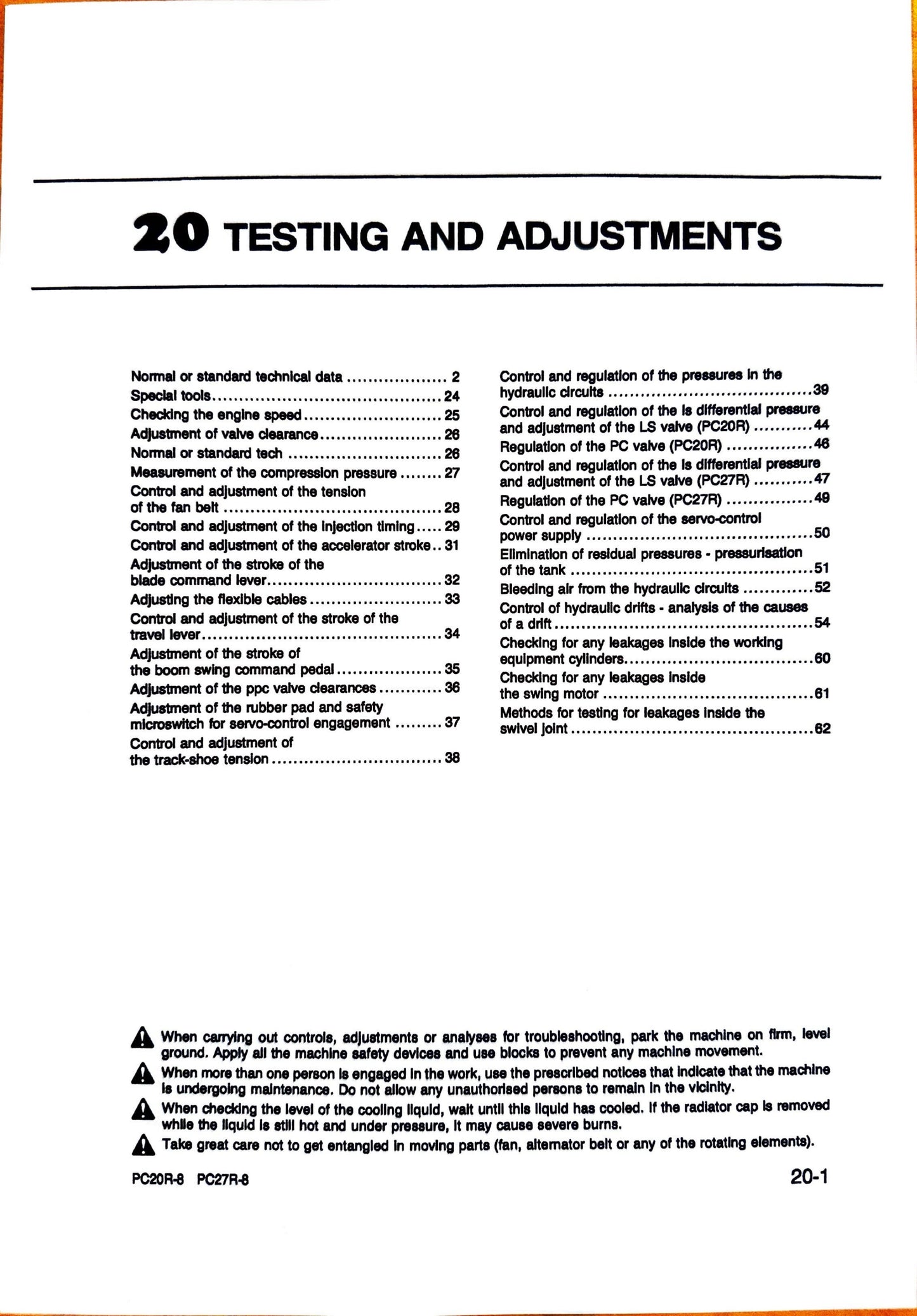 Komatsu PC20R-8 and PC27R-8 hydraulic excavators Shop manual - digital version. WEBM000200