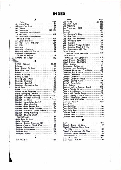 Caterpillar D4E Tractor Parts manual - digital version