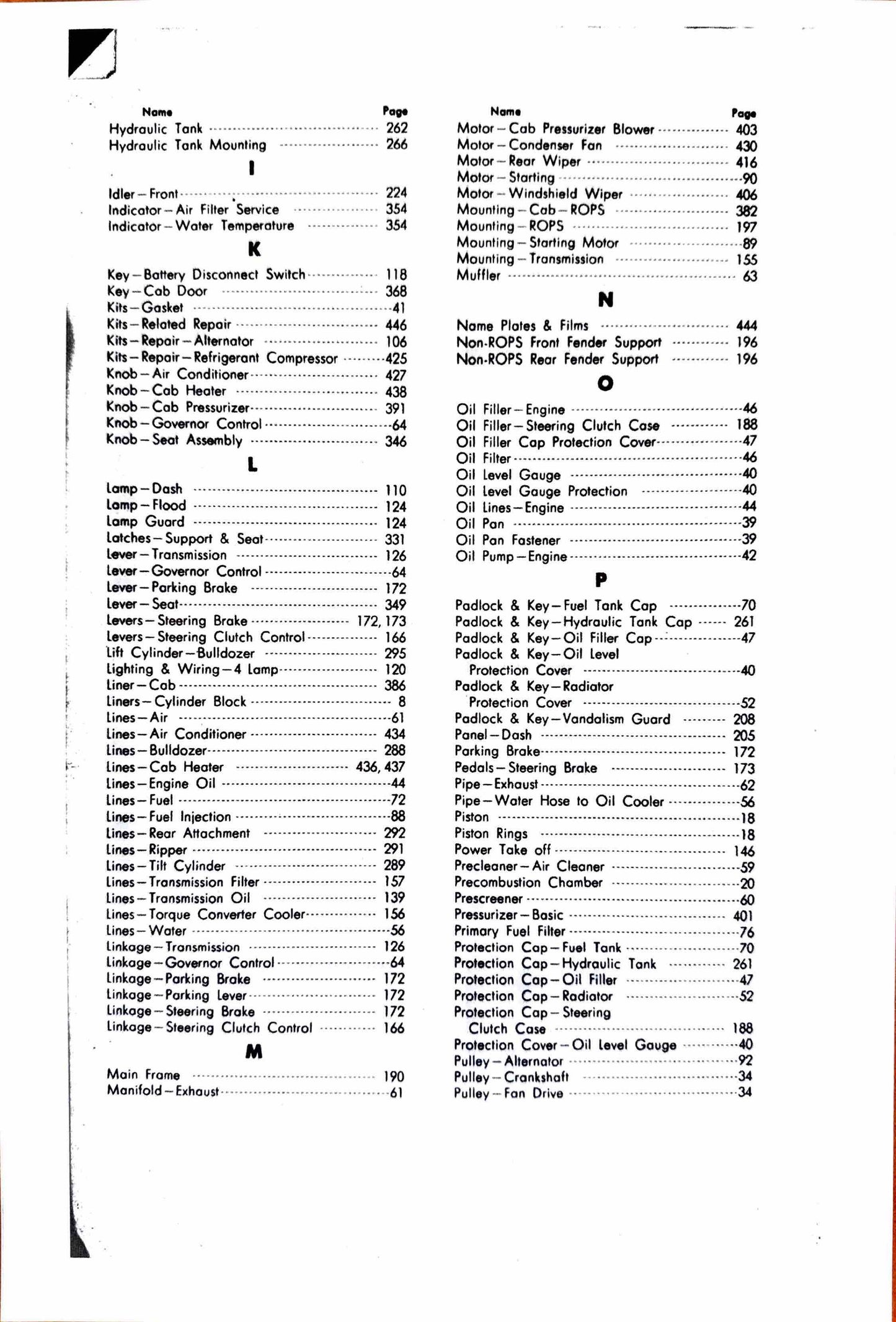 Caterpillar D4E Tractor Parts manual - digital version