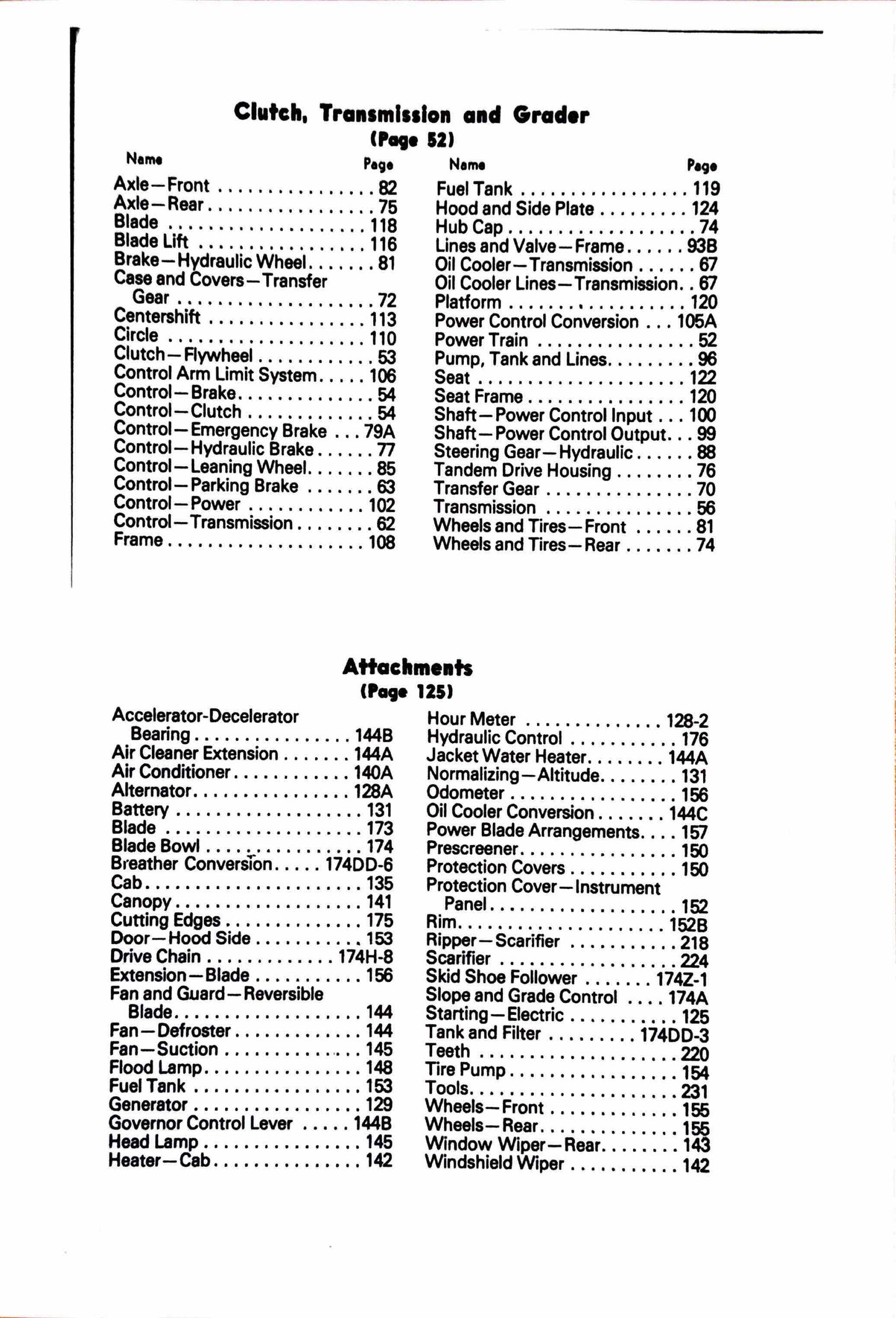 Caterpillar 12F Motor Grader Parts manual, serial numbers 89H1 to 89H900 -  digital version