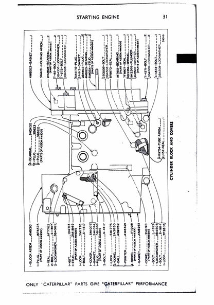 Caterpillar 12 Motor  Grader Parts manual s/n 21F and up - digital version