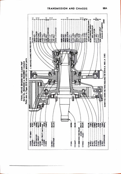 Caterpillar D8H tractor parts manual s/n 46A24433 and up - digital version