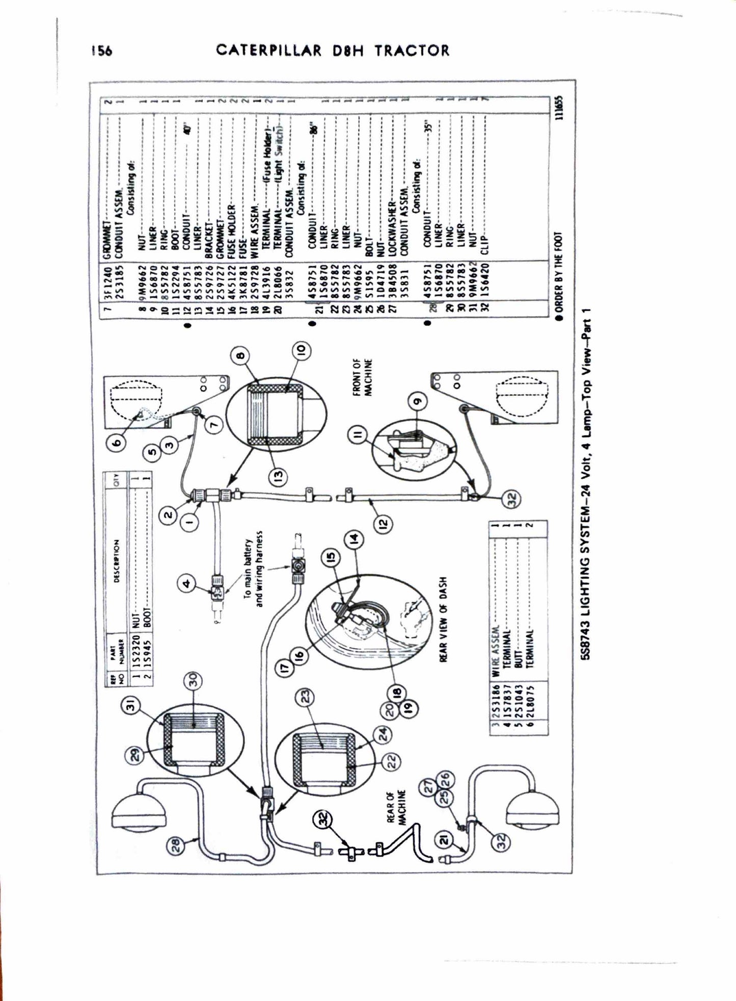 Caterpillar D8H tractor parts manual s/n 46A24433 and up - digital version