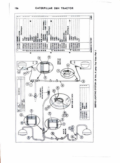 Caterpillar D8H tractor parts manual s/n 46A24433 and up - digital version