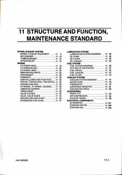 Komatsu 140-3 series diesel engine Shop Manual - SEBM022208  Digital version
