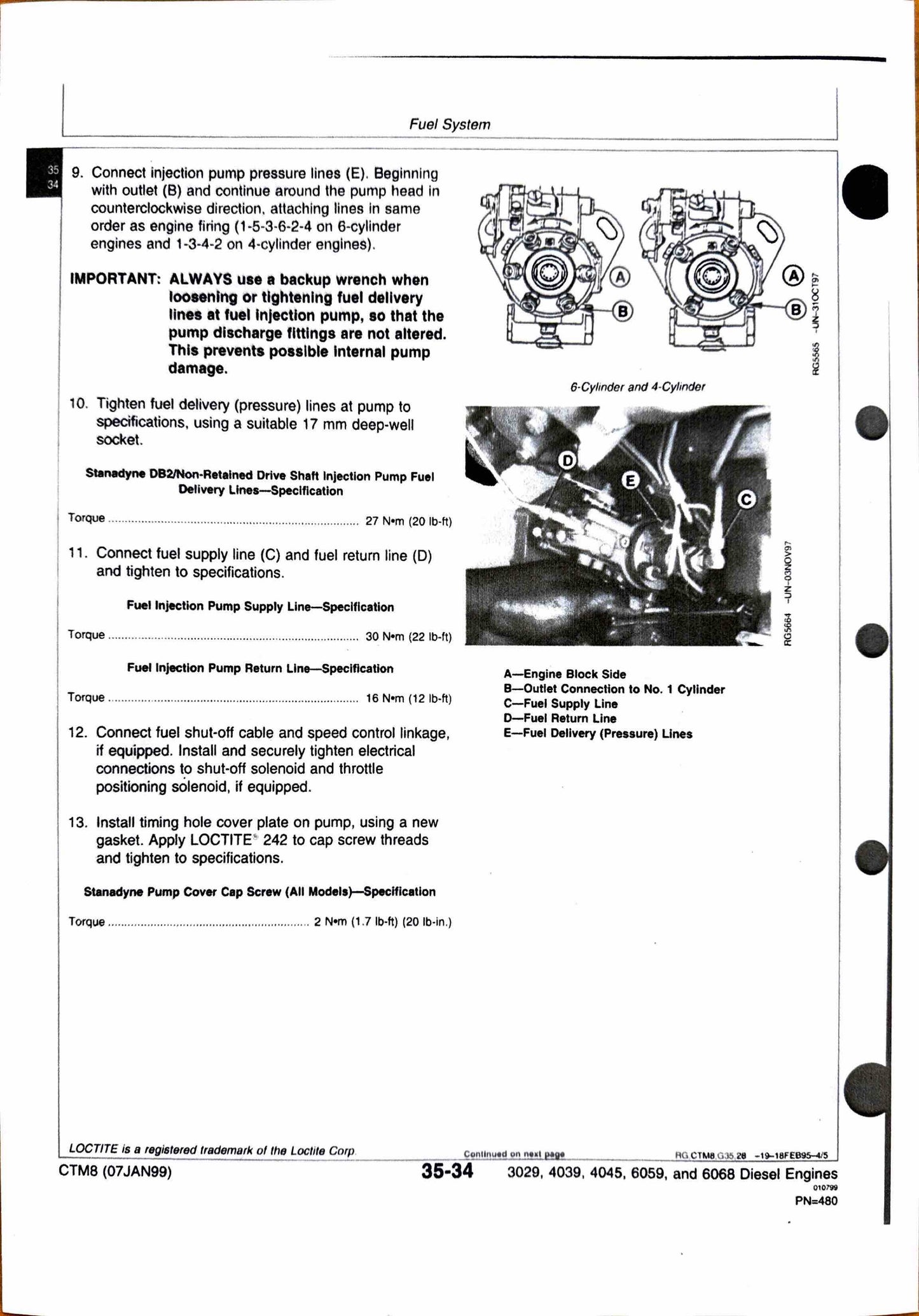 John Deere Series 300, 3029 (-499999), 4039, 4045, 6059, and 6068 diesel engines component technical manual CTM8 - digital version