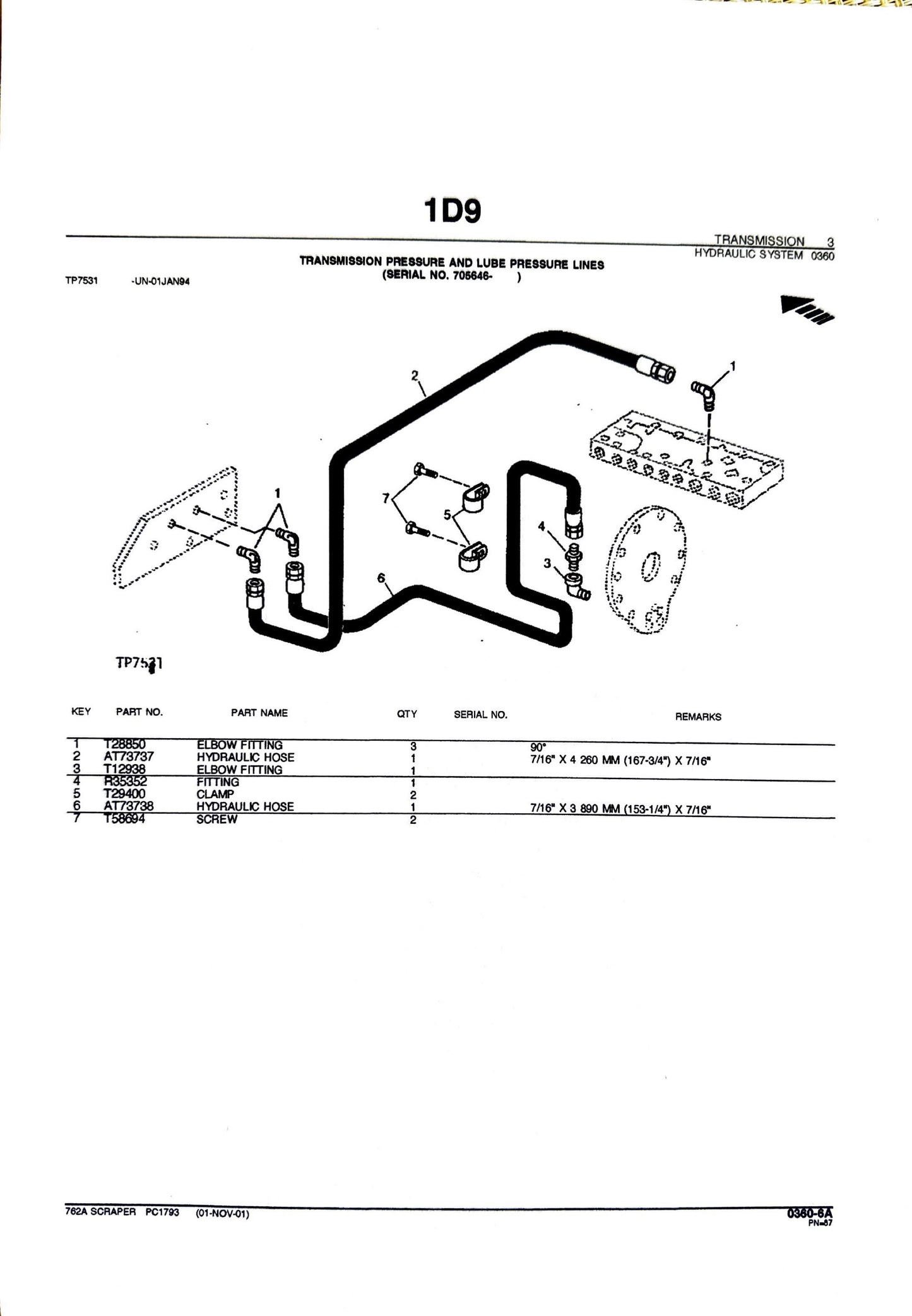 John Deere 762A Scraper - Parts catalog - PC1793 digital version