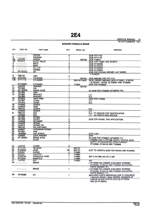 John Deere 762A Scraper - Parts catalog - PC1793 digital version