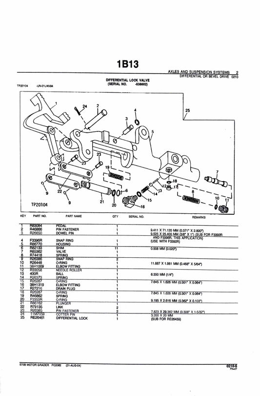 John Deere 570B Motor Grader - Parts catalog - PC2062 digital version