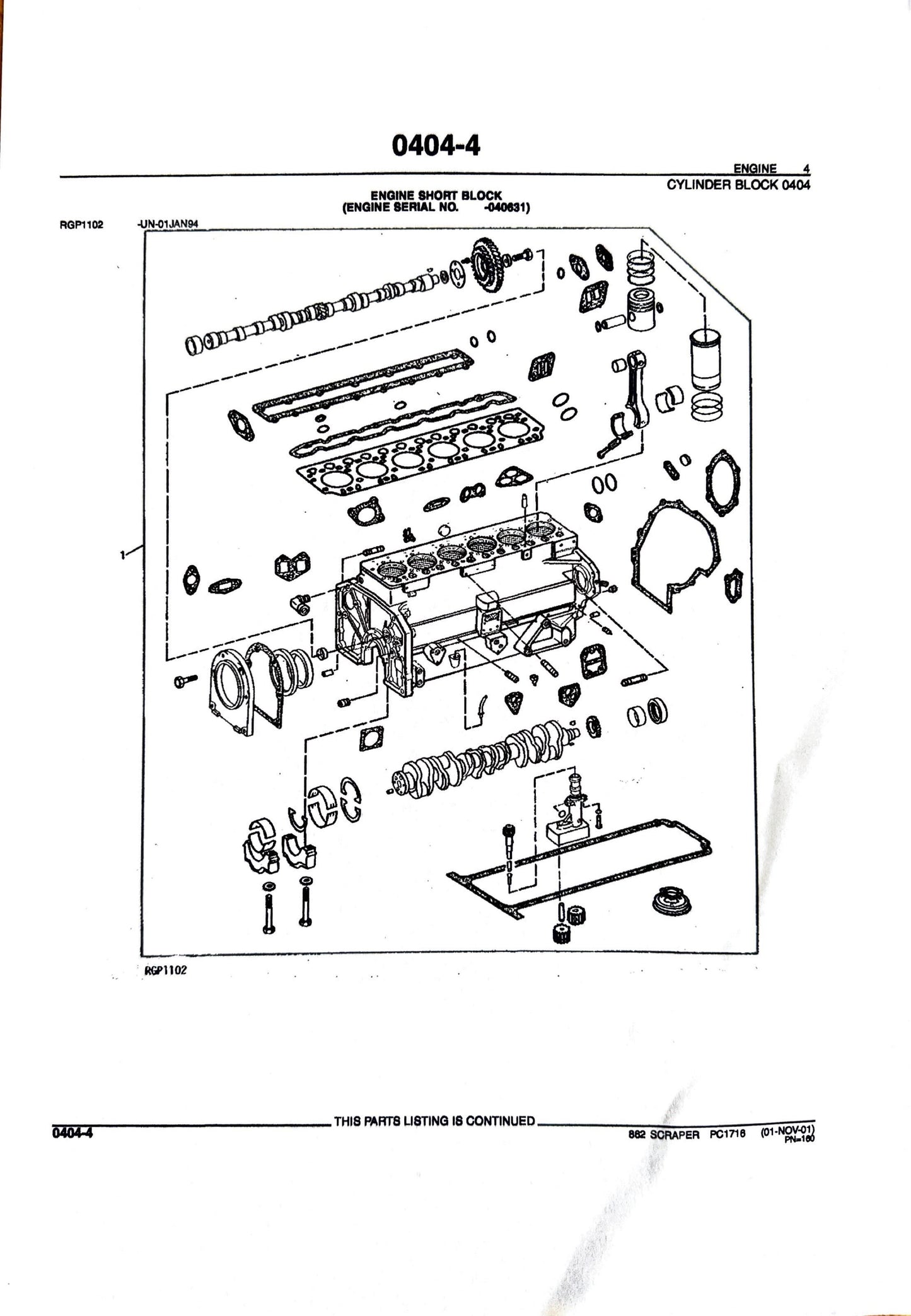 John Deere 862 Scraper - Parts catalog - PC1716 digital version