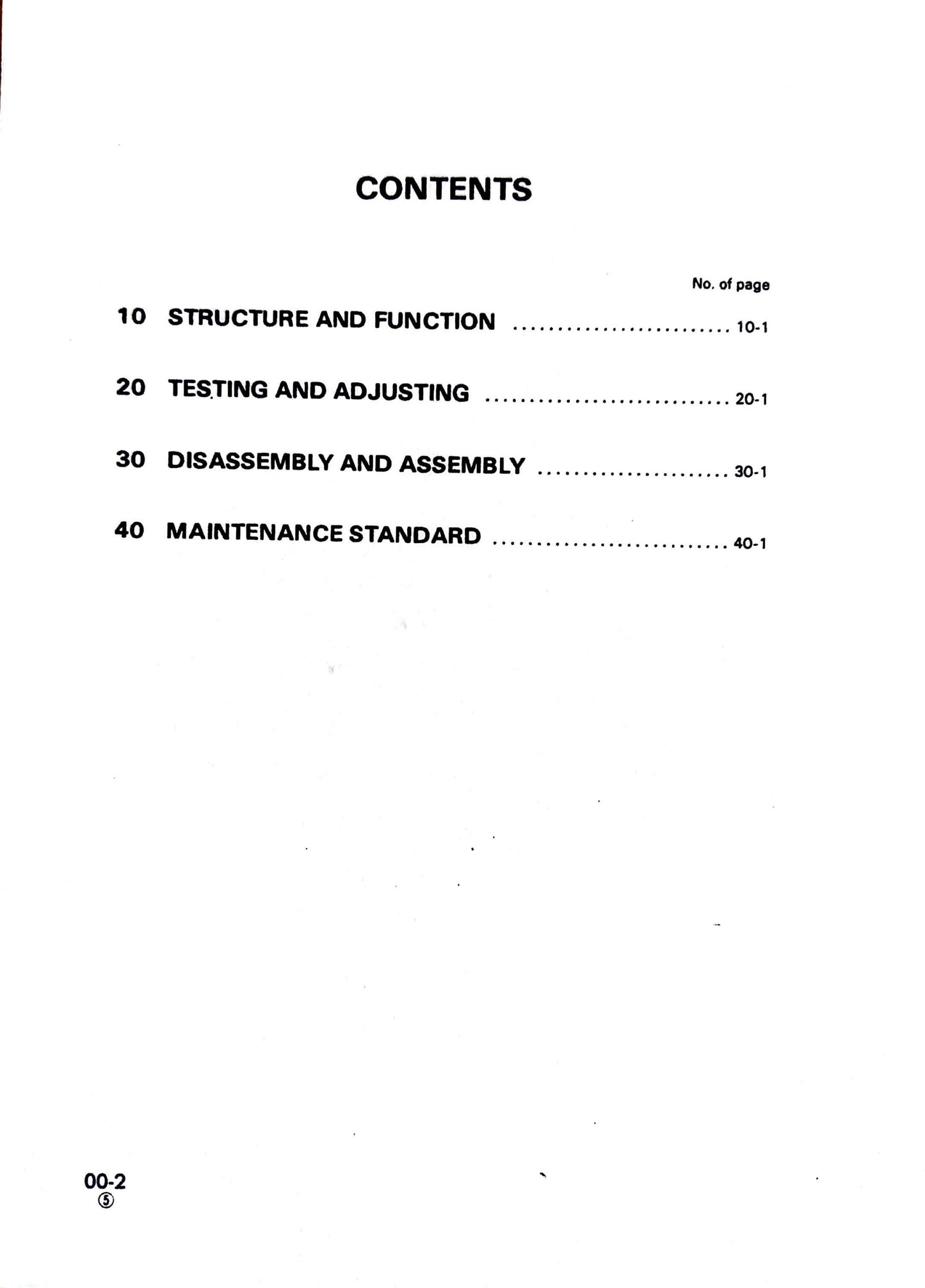 Komatsu PC25-1, PC30-7, PC40-7, PC45-1 Shop Manual - SEBM020S0707  Digital version