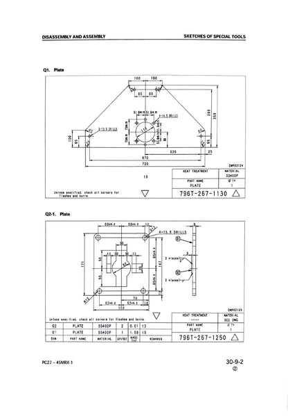 Komatsu PC27MRX-1, PC30MRX-1, PC35MRX-1, PC40MRX-1, PC45MRX-1 Shop Manual SEBM016808- digital version