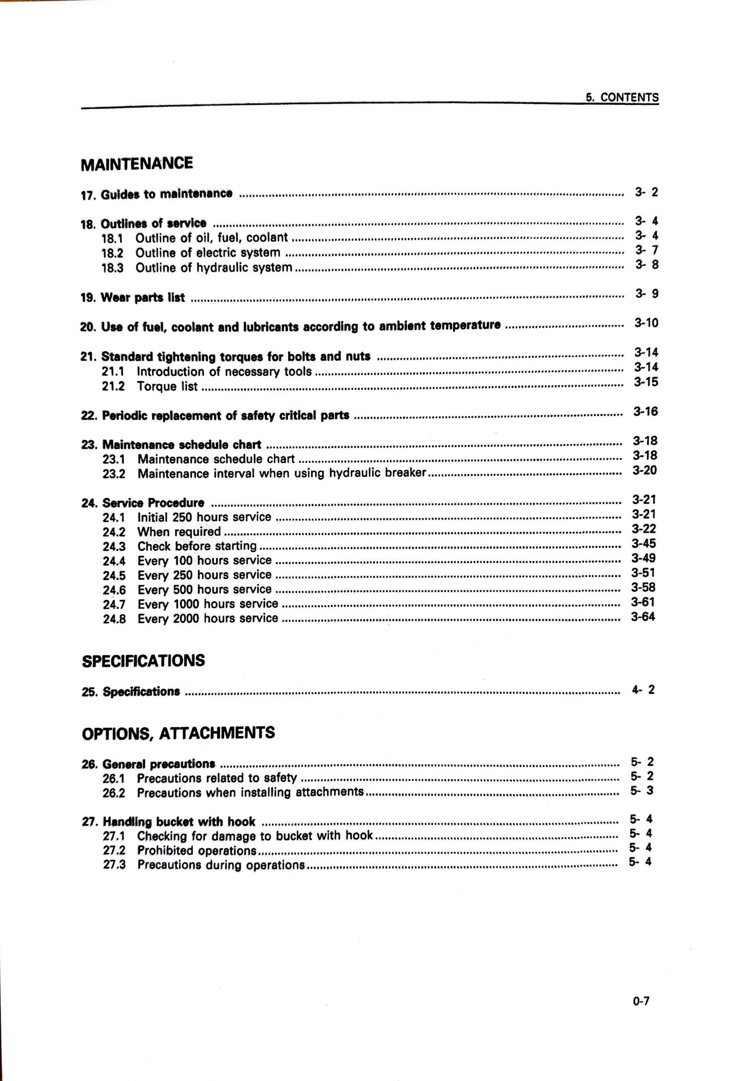 Komatsu PC25-1, PC30-7, PC40-7, PC45-1 Operation and Maintenance Manual - SEAM006600  Digital version