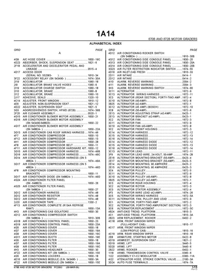 John Deere JD670B AND 672B MOTOR GRADERS - Parts catalog - PC2063 digital version