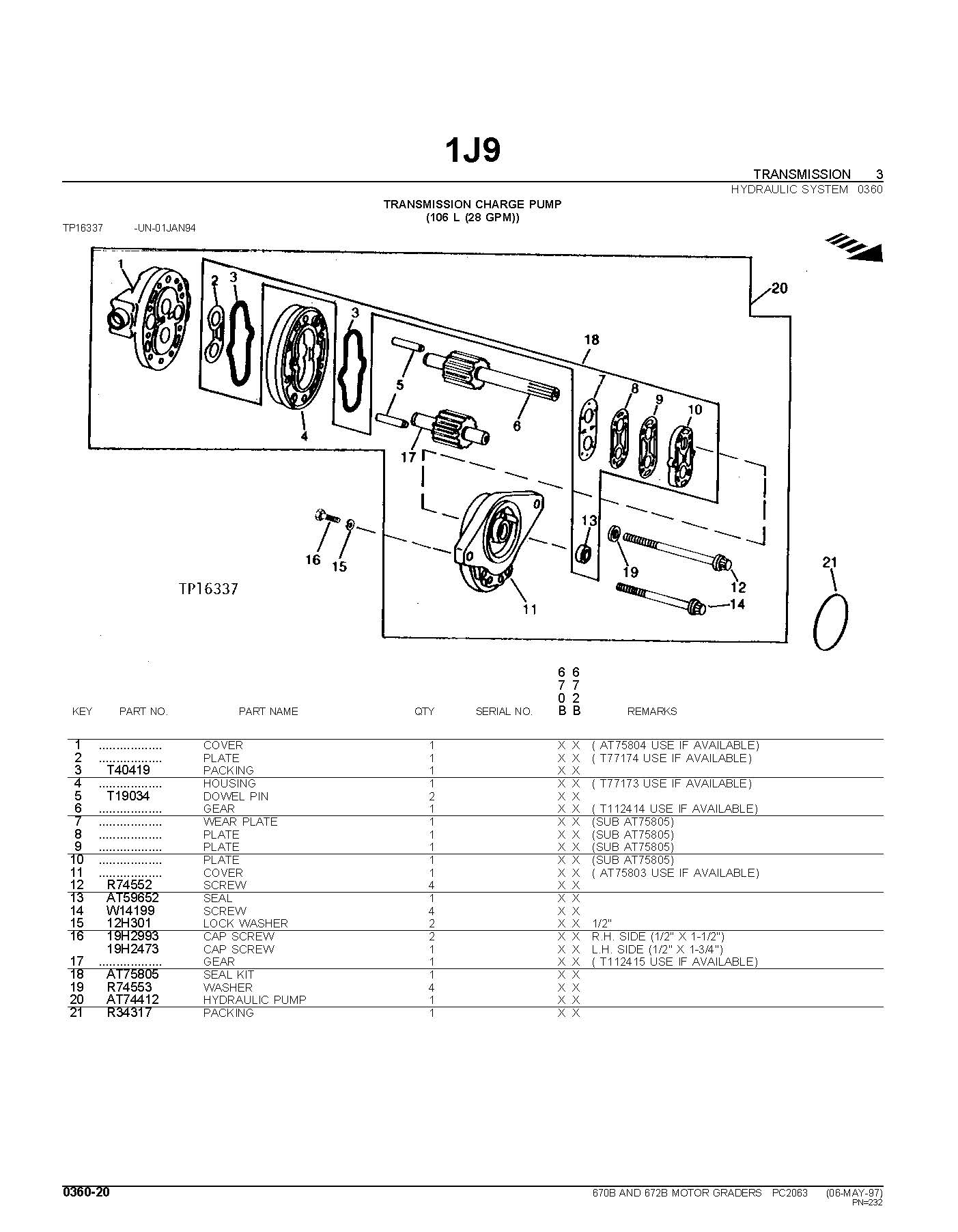 John Deere JD670B AND 672B MOTOR GRADERS - Parts catalog - PC2063 digital version