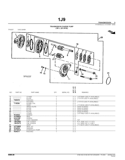 John Deere JD670B AND 672B MOTOR GRADERS - Parts catalog - PC2063 digital version