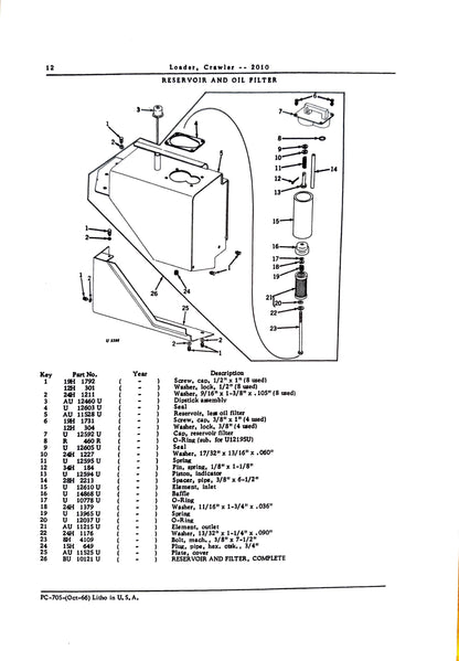 John Deere Parts Catalog 2010 CRAWLER LOADER PC705 - digital version