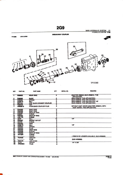 John Deere 350C CRAWLER LOADER AND CRAWLER BULLDOZER - Parts catalog - PC1480 digital version