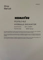 Komatsu PC270LC-6LE Hydraulic Excavator s/n A83001 and up -  Shop Manual - CEBM003001 Digital version