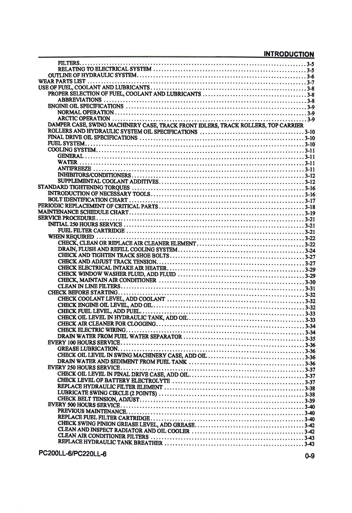 Komatsu PC200LL-6 and PC220LL-6 Logging Excavator Operation & Maintenance Manual - CEAM008400  Digital version