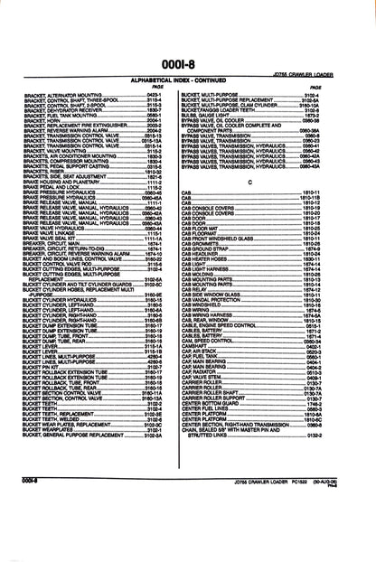 John Deere JD755 CRAWLER LOADER - Parts catalog - PC1522 digital version