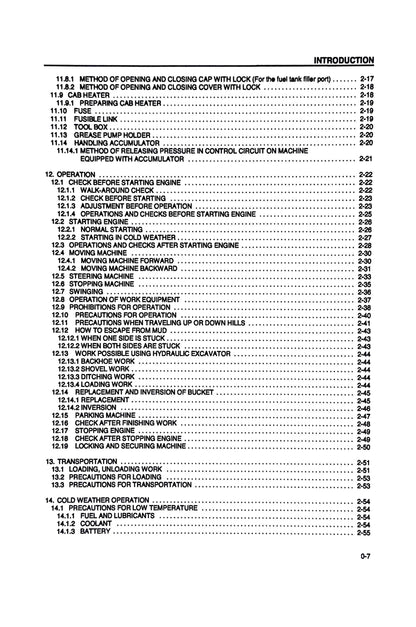 Komatsu PC200Z-6LE Hydraulic Excavator Operation & Maintenance Manual - CEAM001800  Digital version