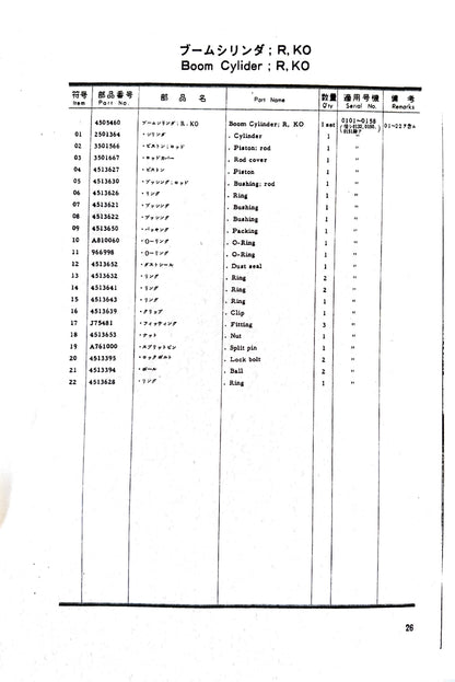 Hitachi UH09 Parts Manual - P7509-1   Digital version