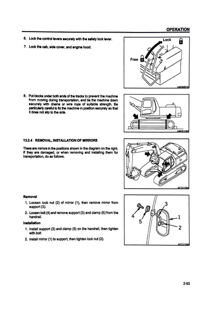 Komatsu PC270LC-6 Hydraulic Excavator s/n A83001 and up -  Operation & Maintenance Manual - CEAM003400  Digital version