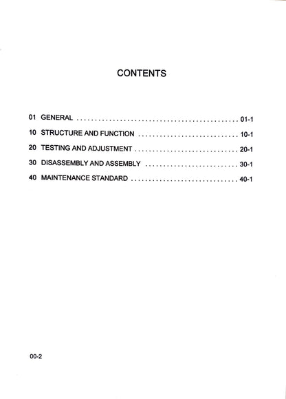 Komatsu PC200, PC200LC-6, PC210LC-6, PC220LC-6, PC250LC-6 Hydraulic Excavators Shop Manual - CEBM000102  Digital version