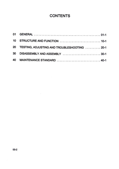 Komatsu PC200Z-6LE Hydraulic Excavator Shop Manual - CEBM001700  Digital version