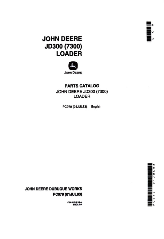 JOHN DEERE JD300 (7300) LOADER - Parts catalog - PC979 digital version