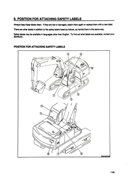 Komatsu PC200, PC200LC-6, PC210LC-6, PC220LC-6, PC250LC-6 Hydraulic Excavators Operation & Maintenance Manual - CEAM000101  Digital version