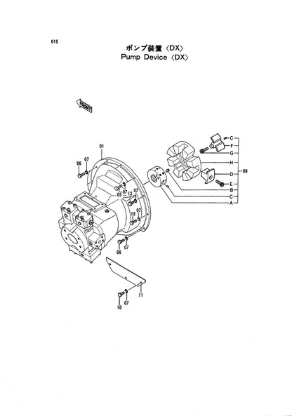 Hitachi EX150 Excavator Parts Catalog  P133-1-7 Digital version