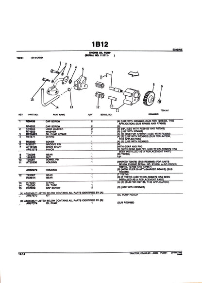 JOHN DEERE JD350 CRAWLER TRACTOR - Parts catalog - PC921 digital version