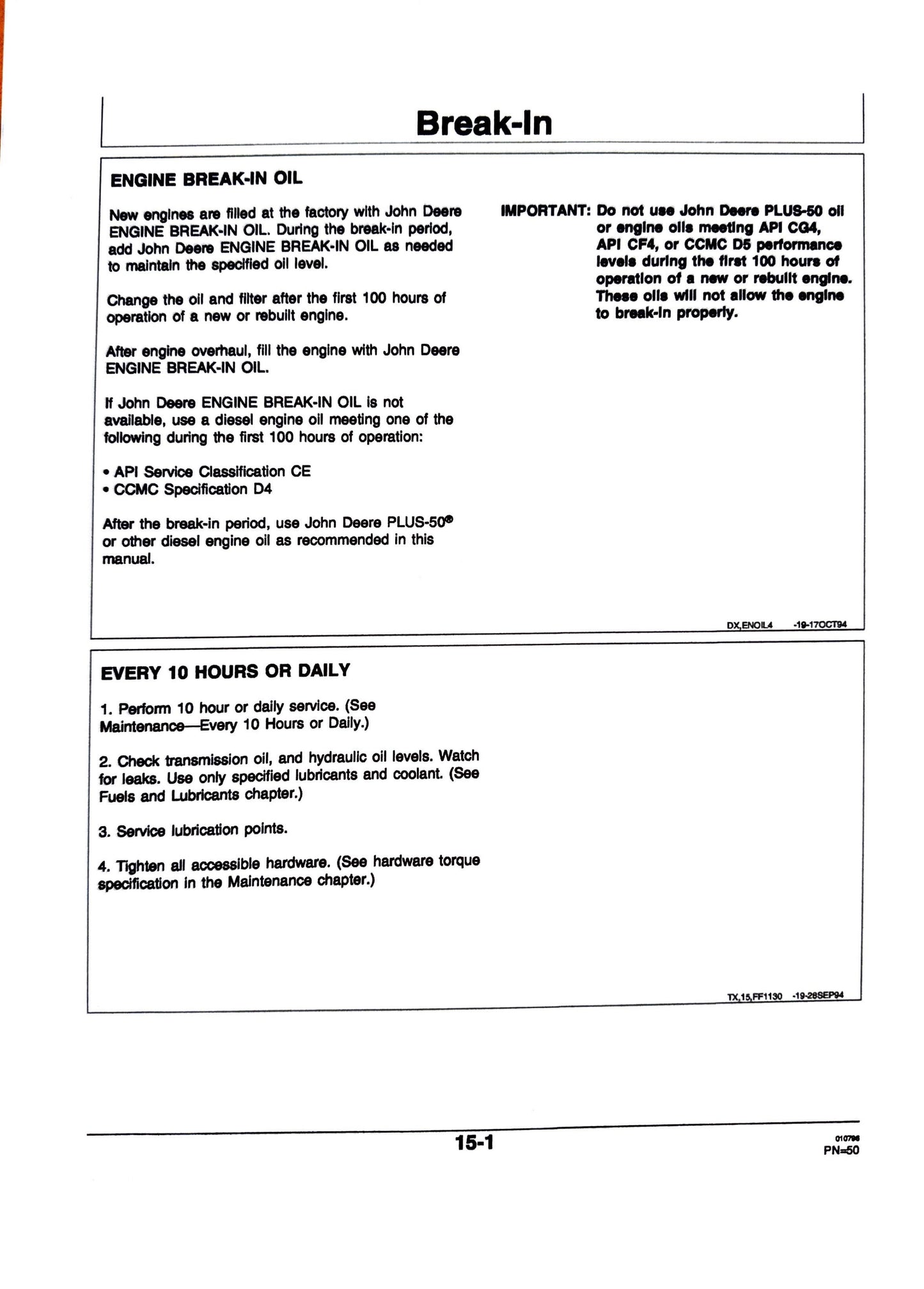 John Deere 315D Series II Sideshift Backhoe Loader (Serial No. 850000— ) Operator's Manual OMT154590- digital version