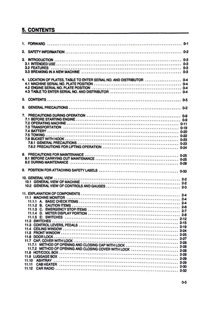 Komatsu PC200, PC200LC-6, PC210LC-6, PC220LC-6, PC250LC-6 Hydraulic Excavators Operation & Maintenance Manual - CEAM001200  Digital version