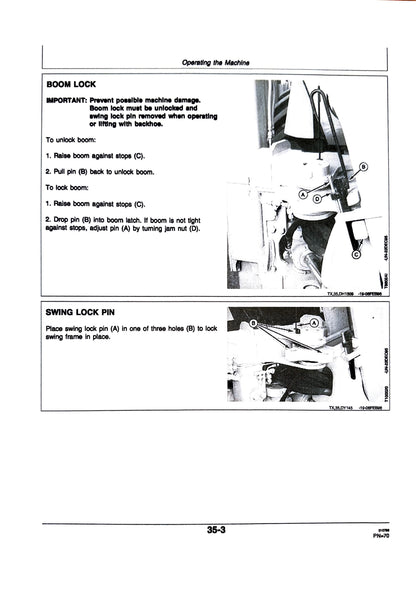 John Deere 315D Series II Sideshift Backhoe Loader (Serial No. 850000— ) Operator's Manual OMT154590- digital version