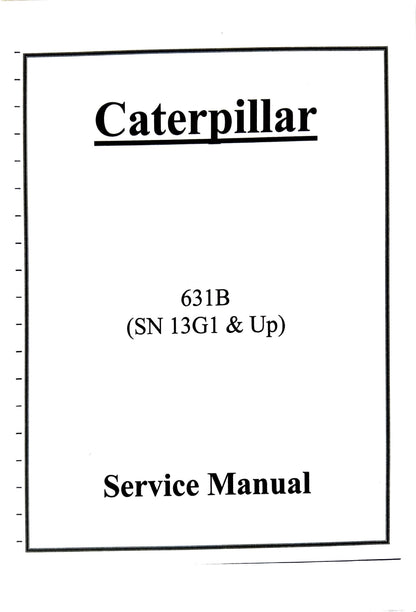 Caterpillar 631B Service manual - s/n 13G1 and up - digital version