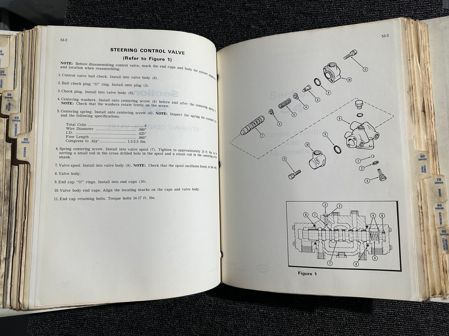 Case 580K Loader Backhoe and Forklift service manual - physical product