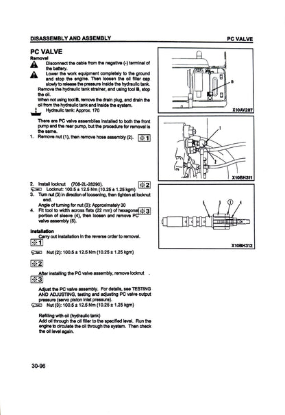 Komatsu PC200Z-6LE Hydraulic Excavator Shop Manual - CEBM001700  Digital version