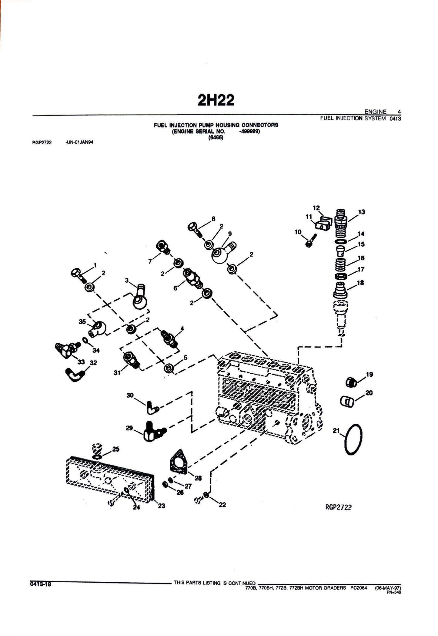 John Deere JD770B , 770BH AND 772B MOTOR GRADERS - Parts catalog - PC2064 digital version