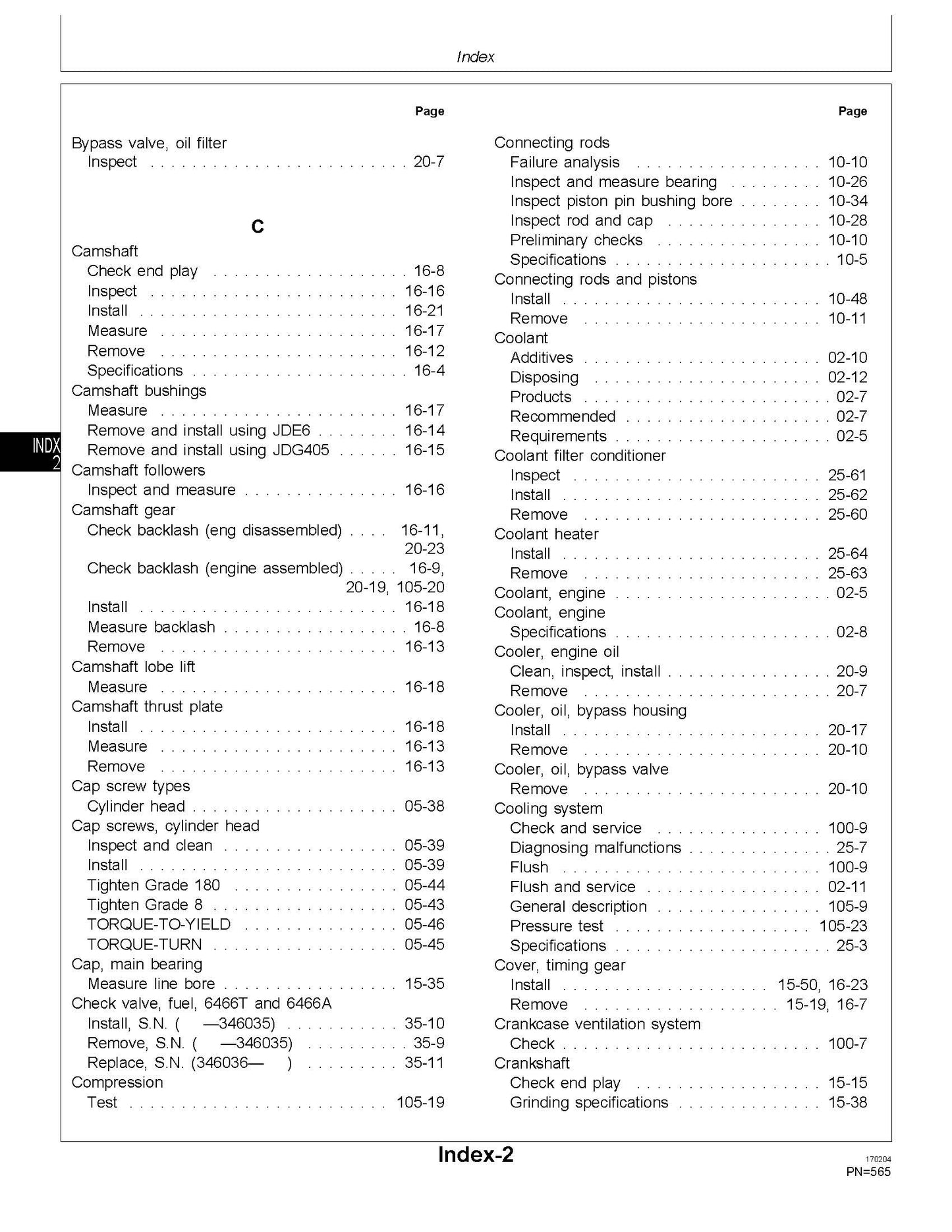 John Deere Series 400 Model 6466 Diesel Engines manual CTM1 - digital version