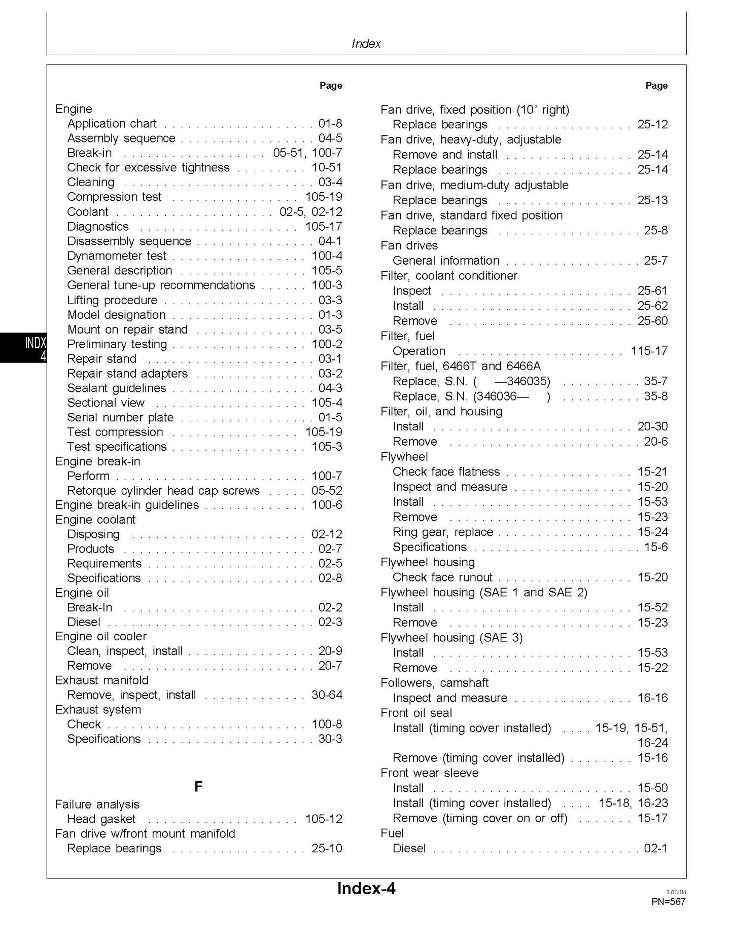 John Deere Series 400 Model 6466 Diesel Engines manual CTM1 - digital version