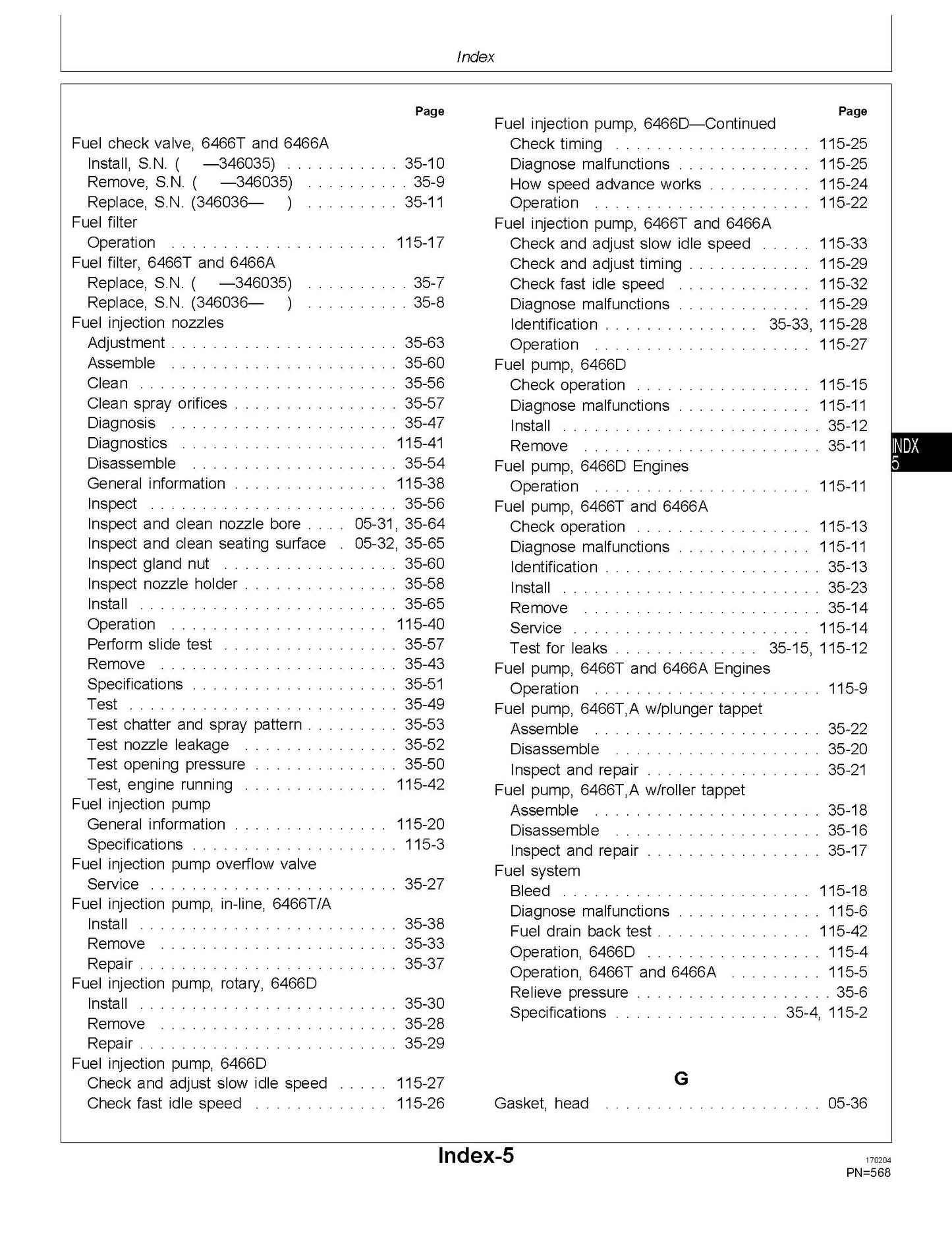 John Deere Series 400 Model 6466 Diesel Engines manual CTM1 - digital version