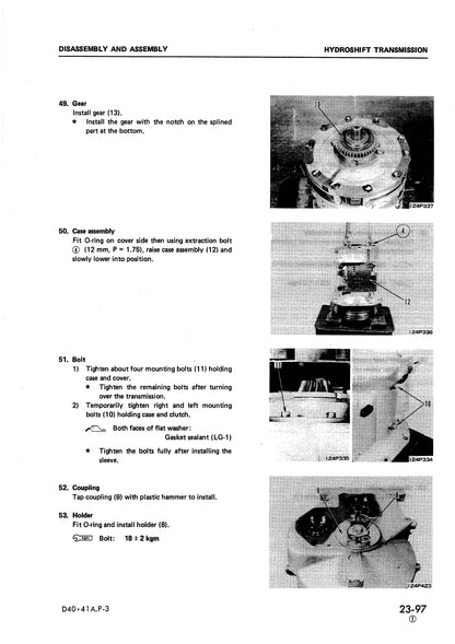 Komatsu D40A,P-3, D41A,E,P-3, D41A-3A Shop manual - digital copy SEBM0120C07