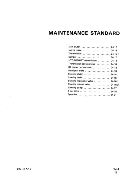 Komatsu D40A,P-3, D41A,E,P-3, D41A-3A Shop manual - digital copy SEBM0120C07